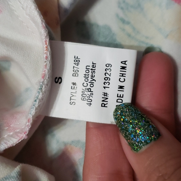 Bee Stitched Floral V Neck Flared Summer Mini Cocktail Tank Dress - Picture 8 of 9